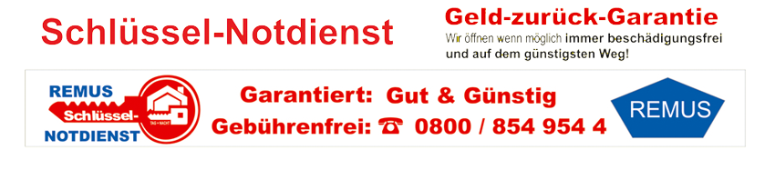 Remus Sicherheit Schlüsselnotdienst Banner